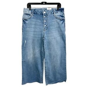 Time And Tru Jeans Women’s Size 14 Blue High Rise Stretch Wide Leg New